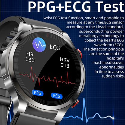 New Blood Glucose Smartwatch ECG+PPG Monitoring Heart Rate Blood Pressure Body Temperature Oximetry Smart Watch For Men Women