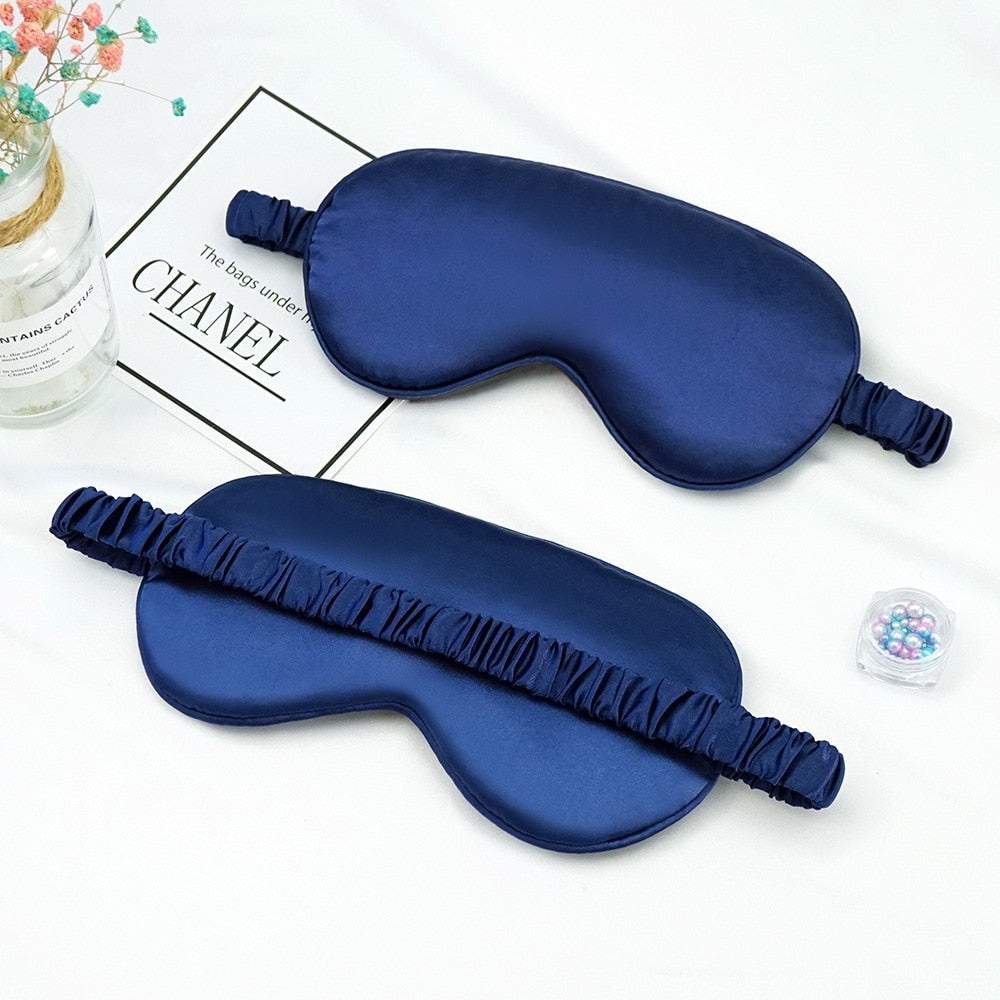 1Pc Eyeshade Sleeping Mask Silk Eye Mask Cover Travel Eyepatch Blindfold Solid Portable New Rest Relax Eye Shade Cover Soft Pad