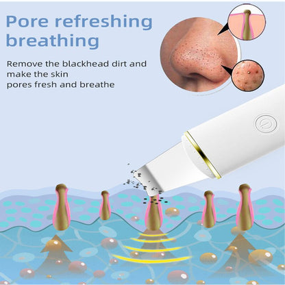 Ultrasonic Skin Scrubber Deep Face Cleaning Machine Peeling Shovel Facial Pore Cleaner Face Skin Scrubber Lift Machine