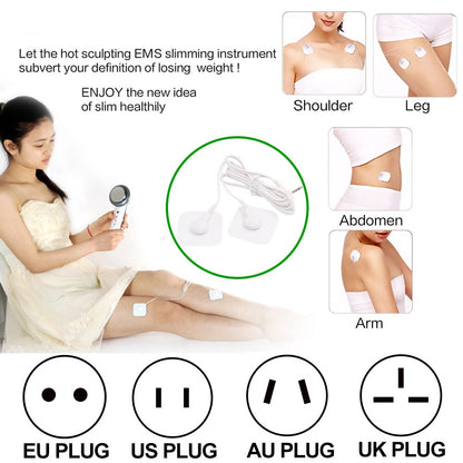 Ultrasound Cavitation EMS Fat Burner Body Slimming Massager Weight Loss Machine with Patch Lipo Anti Cellulite Galvanic Infrared