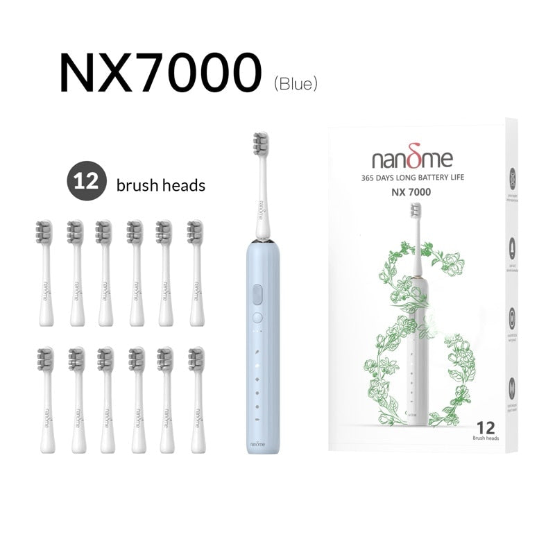 Nandme NX7000 Smart Sonic Electric Toothbrush Ultrasound IPX7 Rechargeable Tooth Brush 5 Mode Smart Time Whitener Teethbrush