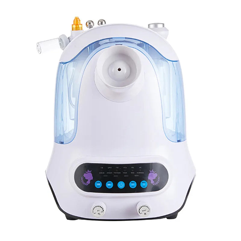 VASMOT 6IN1 Facial Steamer Spray with EU/US/AU/UK plug, 110V/220V power source for skin rejuvenation and facial cleaning.