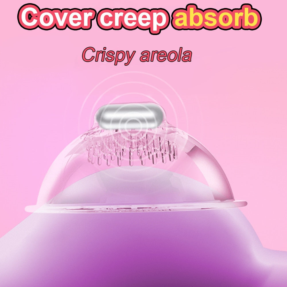 BXA Breast Clit Massage Nipple Breast Stimulation Vacuum Sucker Pussy Clitoris Tongue Licking Masturbator Vibrator Toy for Coupl