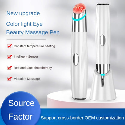 New upgrade Color light Eye Beauty Massage Pen Constant temperature heating Intelligent Sensor