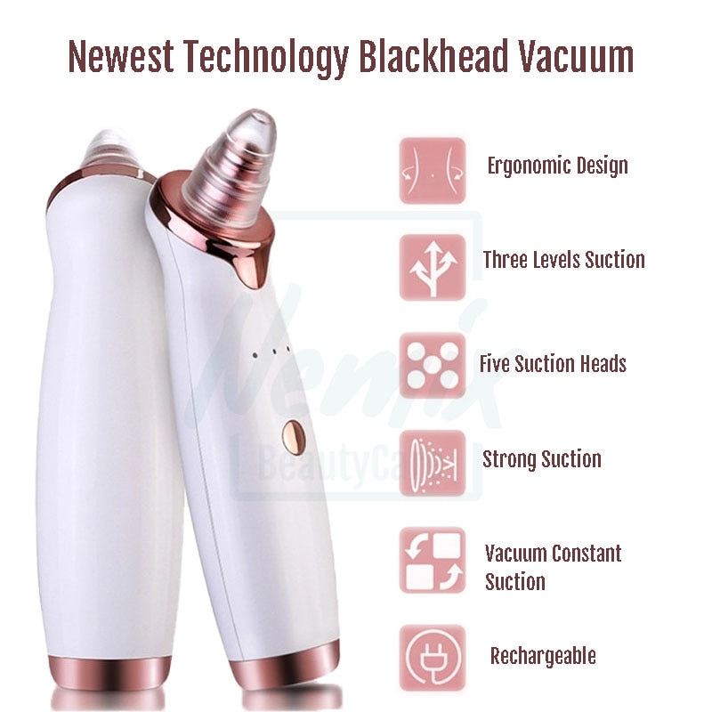 Vacuum Blackhead Remover Face Black Spots Cleaner White Dot Pimple Removal Tools 2022  New Arrival