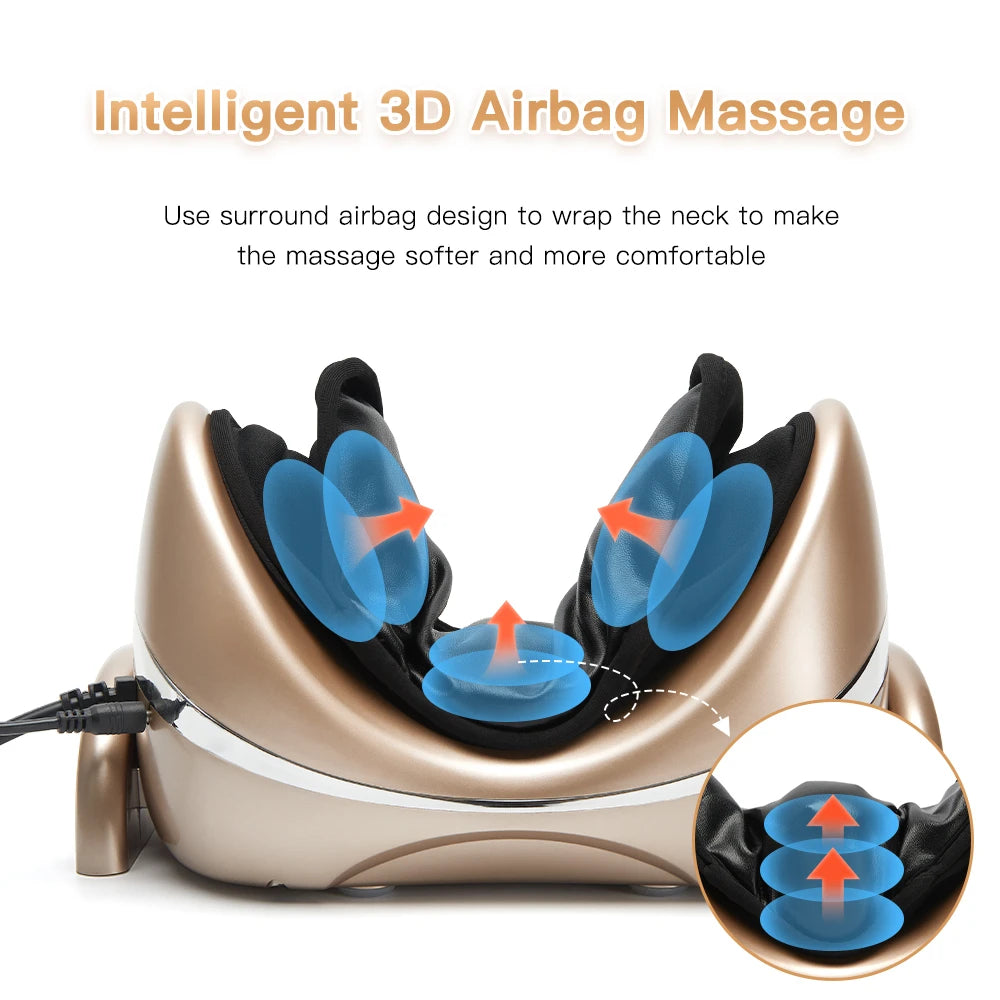 Intelligent 3D airbag design provides soft, gentle massages to wrap around your neck for ultimate comfort.