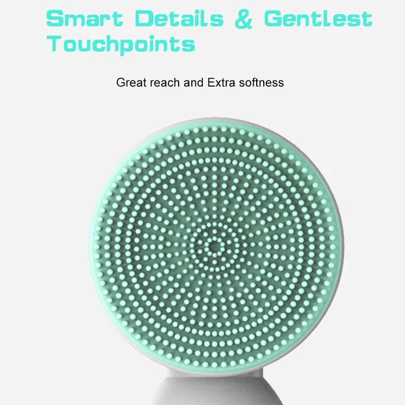 Extra-soft bristles for gentle, comfortable cleansing.