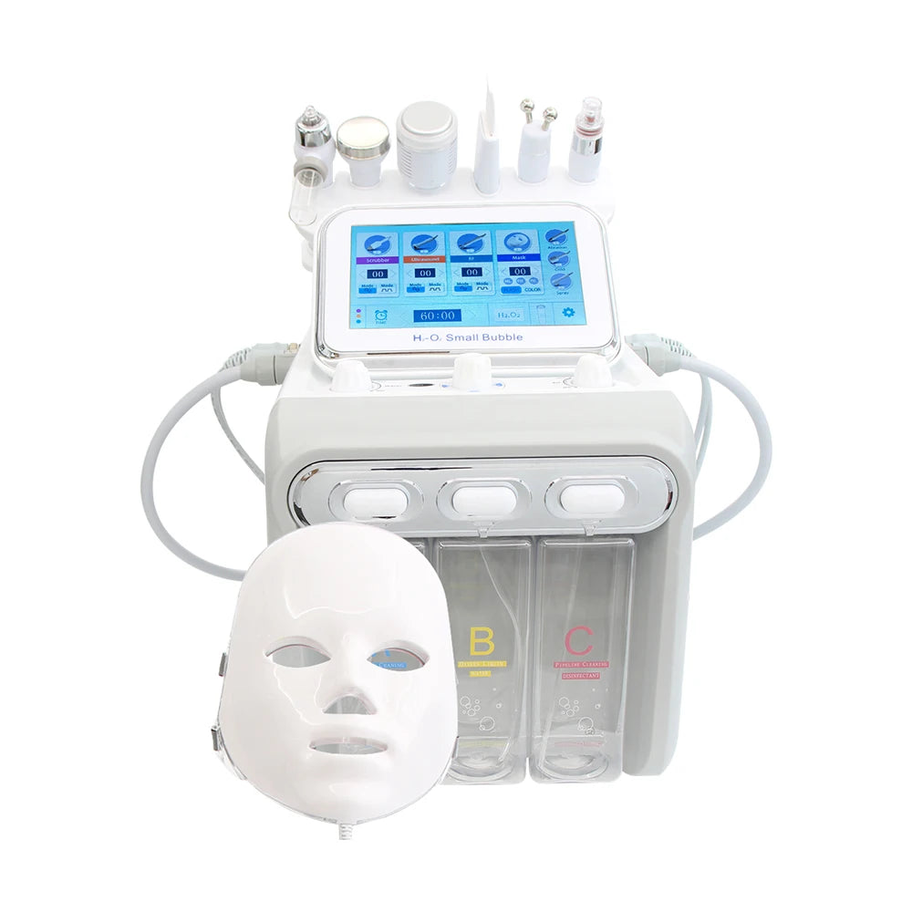 Hydrodermabrasion machine for deep skin cleansing, lifting, and aqua facial care.