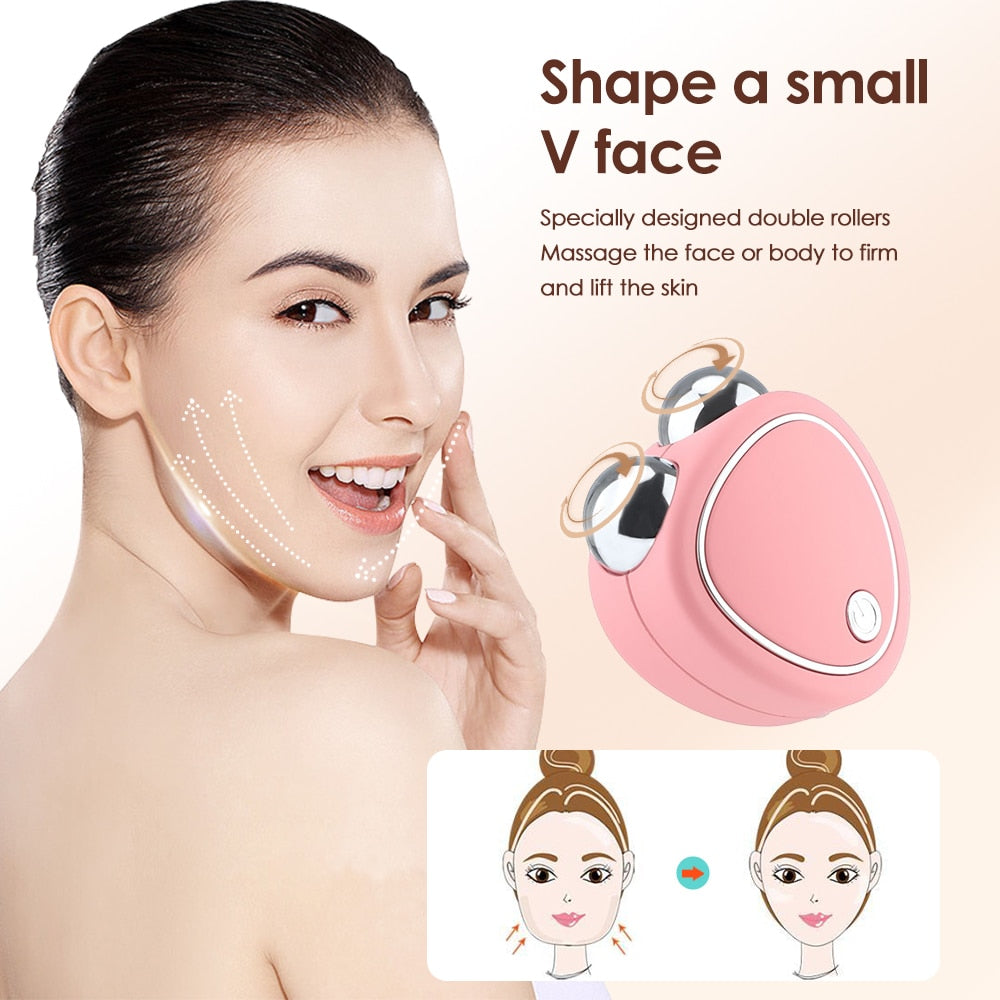 Shape a small V face Specially designed double rollers Massage the