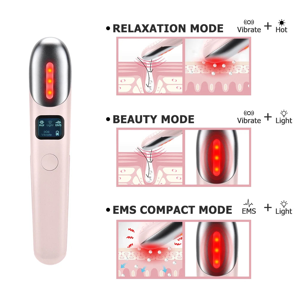 Modes: Relaxation, Beauty, and Compact EMS for soothing, warming, and stimulating treatments.