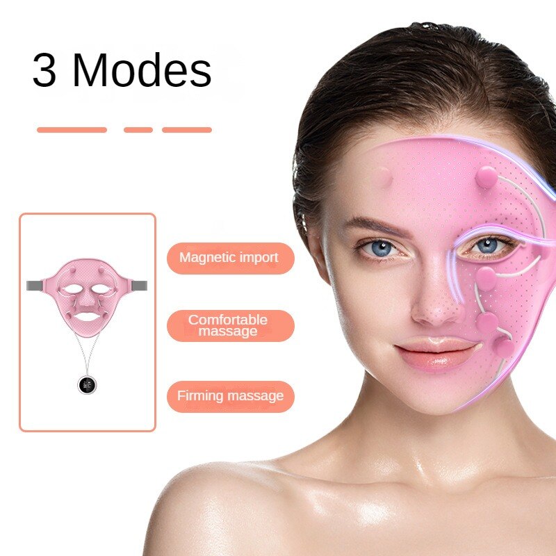 Multifunção 3 em 1 Máscara Facial de Silicone Massageador Facial Anti-rugas Lifting Facial Emagrecimento Máquina de Beleza Massageador Facial