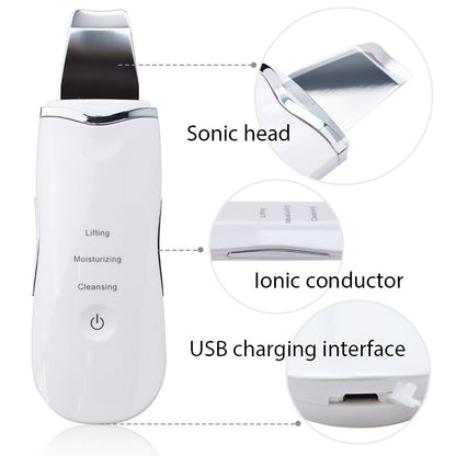 Ultrasonic Deep Face Cleaning Machine Skin Scrubber Remove Dirt Blackhead Reduce Spots And Wrinkles Facial Whitening Lifting