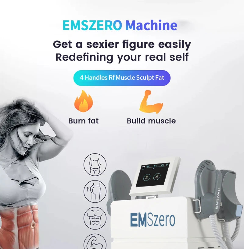 EMS Zero fitness device for effective fat loss and muscle gain with four handles.