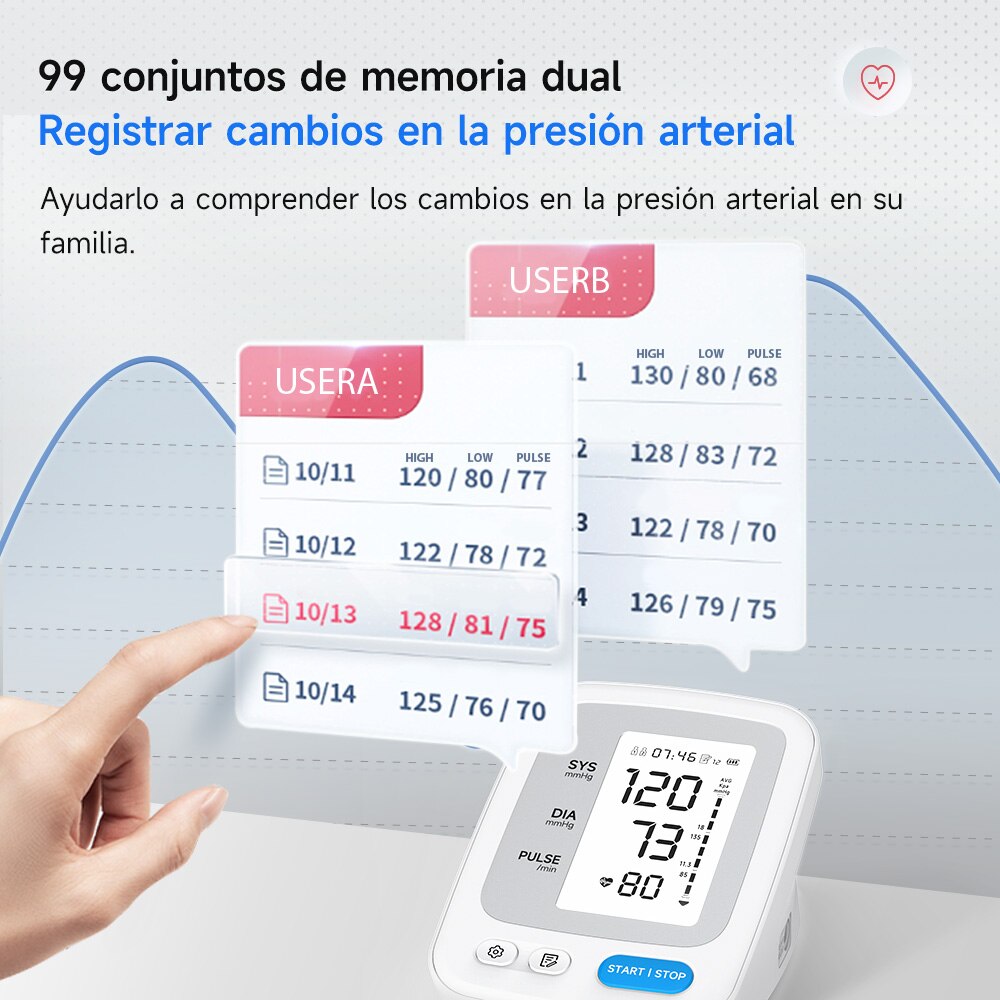 Yongrow Portable numérique bras supérieur tensiomètre outil de mesure tonomètre sphygmomanomètre baumanometro numérique