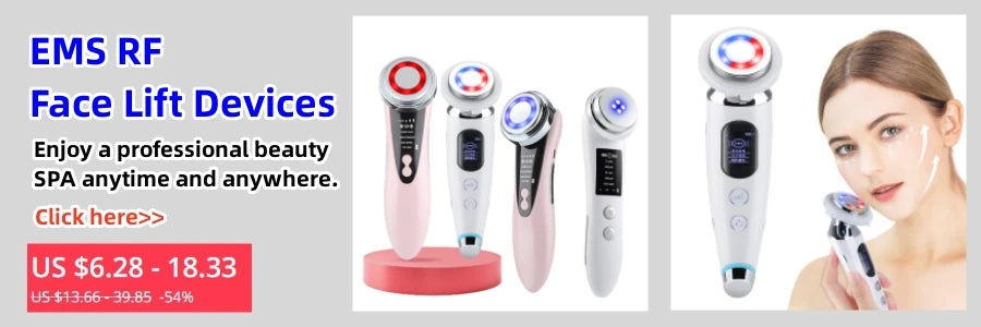 Professional-grade facial massager for at-home or travel use, providing skin tightening and lifting benefits.