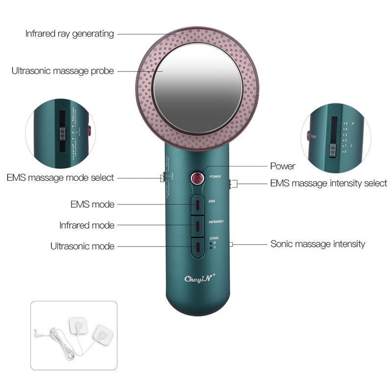 Infrared ray generating Ultrasonic massage probe Power