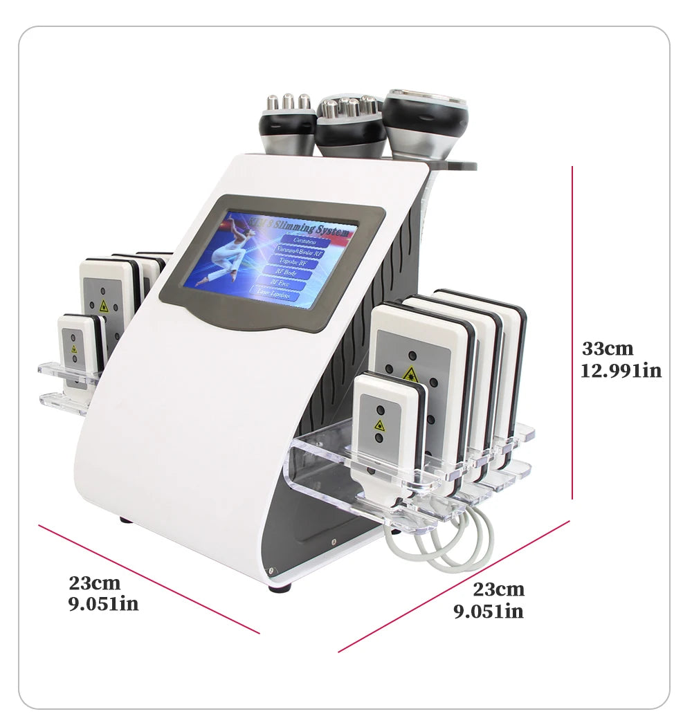 40K Ultrasonic Cavitation Machine with Slimming, Anti-Cellulite, Lifting, and Massaging Functions.