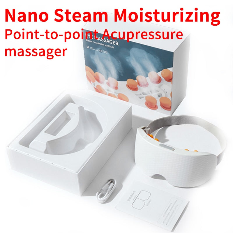 Nano Steam Eye Massager Cuidados com os olhos Aquecimento Bluetooth Música para aliviar a fadiga e olheiras sob os olhos