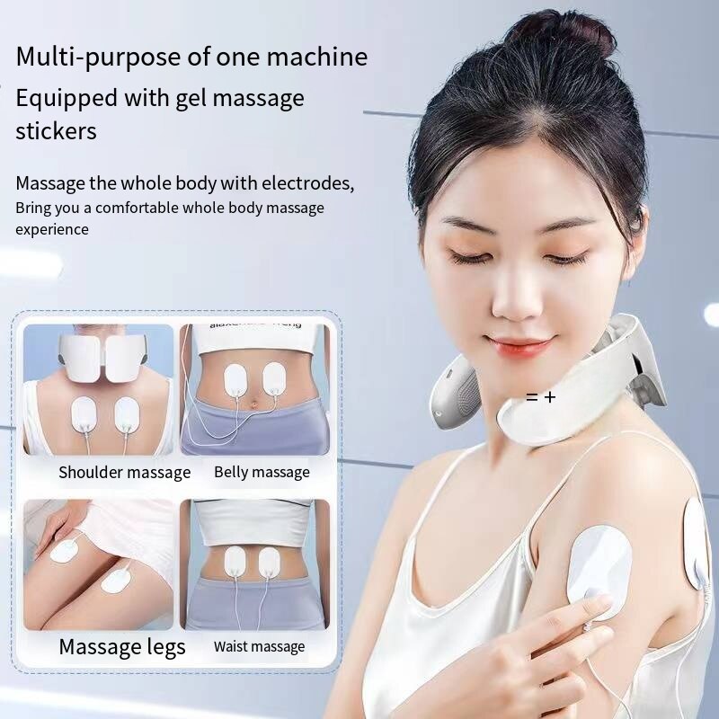 Electric Smart Cervical Neck Massage 12Head Heat Massage Machine For Neck Health Care Should Neck Massage Instrument Treat Pain