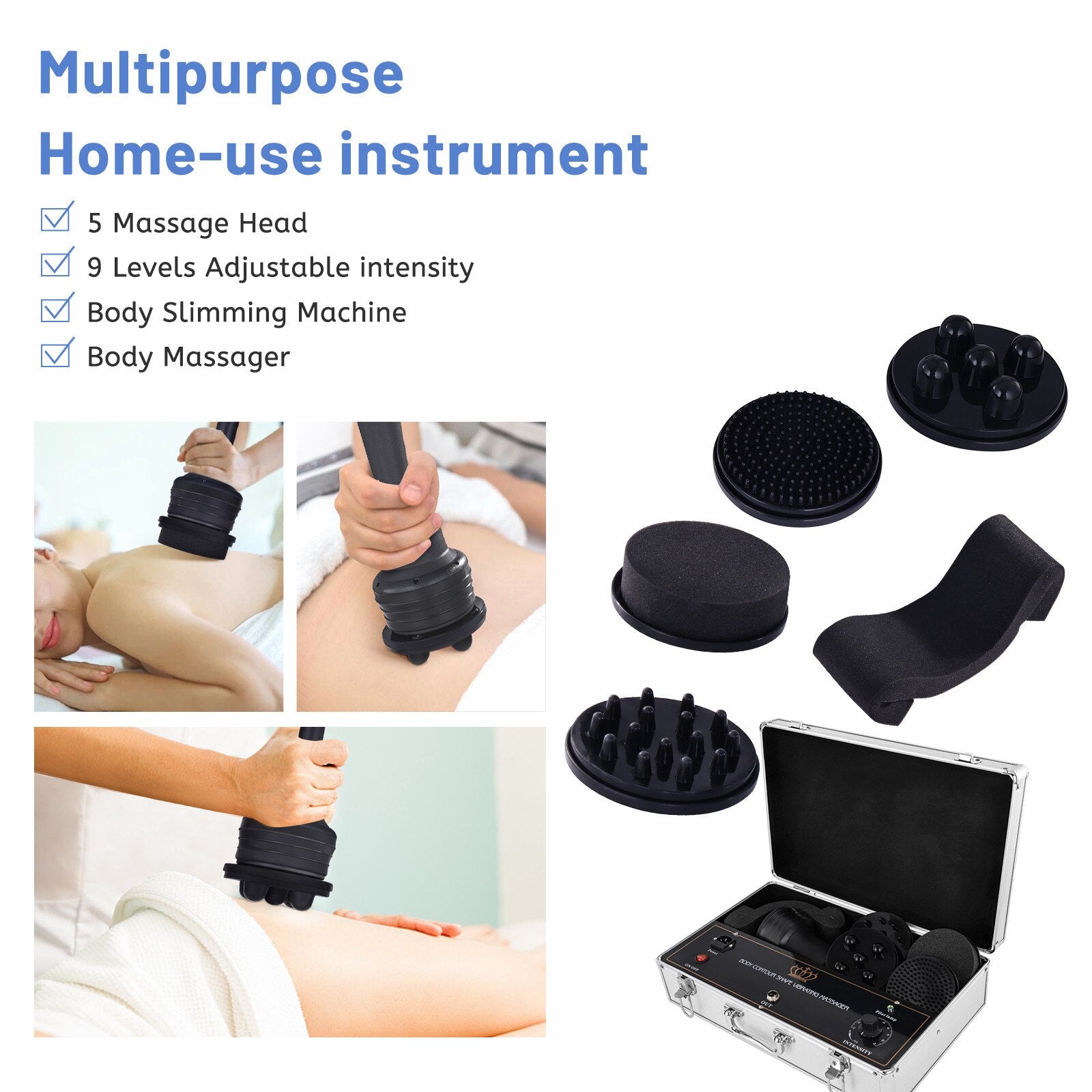 Multipurpose Home-use instrument 5 Massage Head 9 Levels Adjustable