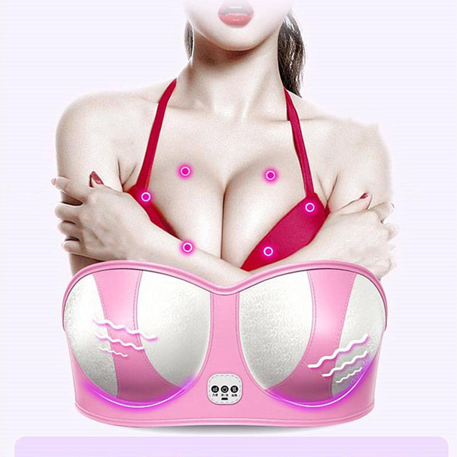 Electric Breast Massage Bra Vibration Chest Massager Growth Enlargement Enhancer Breast Stimulator Machine