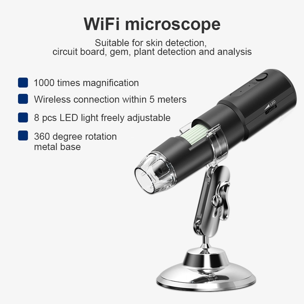 Scanner Facial Inteligente Microscópio Testador Lupa Detector Cravos Cabelos Couro Cabeludo Analisador de Pele