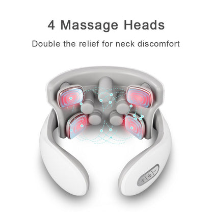 4 Massage Heads Double the relief for neck discomfort +ol