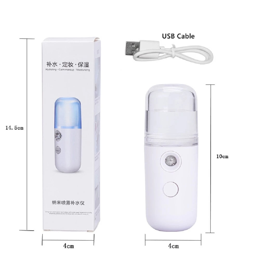 Névoa USB Pulverizador Facial Umidificador Recarregável Nebulizador Facial Vaporizador Hidratante Instrumentos de Beleza Ferramentas de Cuidados com a Pele do Rosto