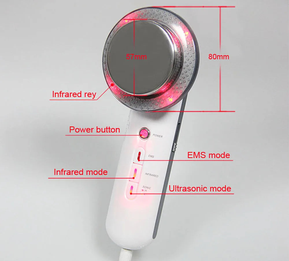 Relax with adjustable heat settings: infrared, EMS, and ultrasonic modes.