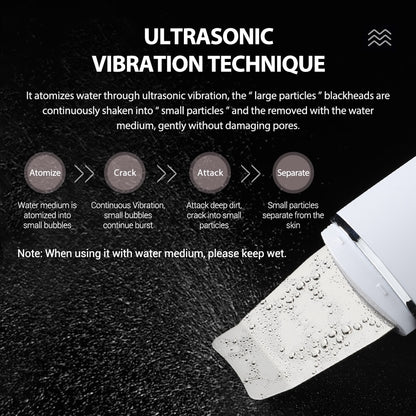 Épurateur de peau à ultrasons dissolvant de points noirs nettoyant pour le visage 4 Modes pelle à éplucher outil de levage du visage spatule EMS nettoyage en profondeur