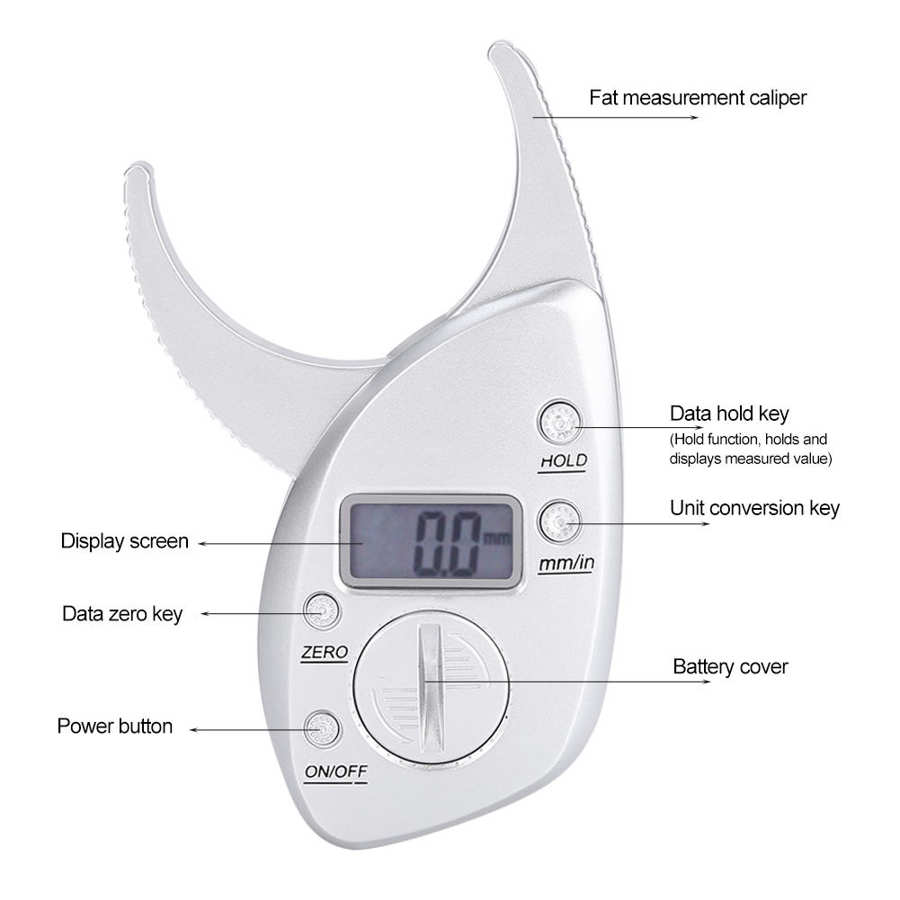 Fat measurement caliper Data hold (Hold function; holds and