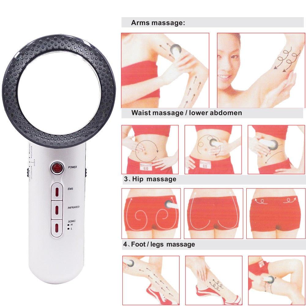 Ultrasound Cavitation EMS Fat Burner Body Slimming Massager Weight Loss Machine with Patch Lipo Anti Cellulite Galvanic Infrared