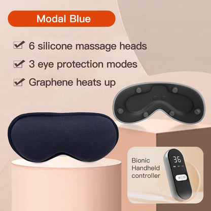 Novo 3D Smart Heating Eye Massager Vibration Eye Mask Aid Sleeping Acupressure Aliviar Fadiga Dark Circles Eye Care Compressa Quente