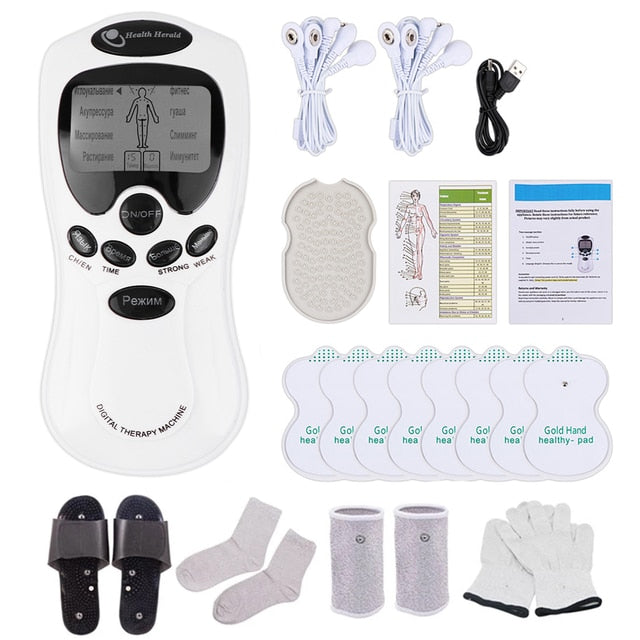 Health Tens Muscle Neck Massager Back Electric Digital Therapy Machine Massage Stimolatore elettronico a impulsi per la cura completa del corpo