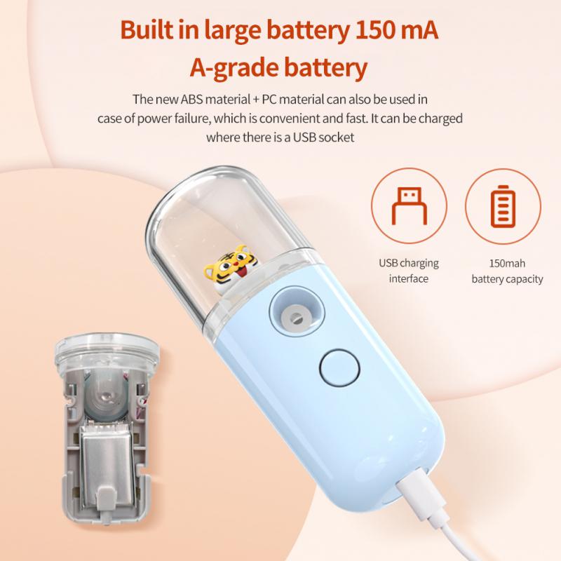 Conejo y Tigre creativo Nano pulverizador Facial Mini humidificador USB vaporizador de cara nebulizador hidratante belleza instrumentos cuidado de la piel