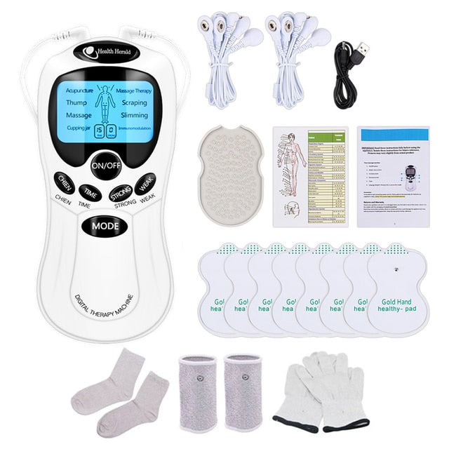 Health Tens Muscle Neck Massager Back Electric Digital Therapy Machine Massage Stimolatore elettronico a impulsi per la cura completa del corpo