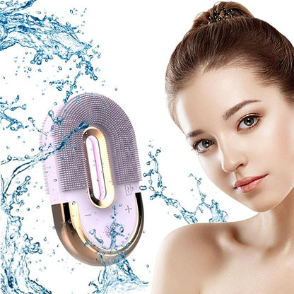 Facial Massager Silicone Cleansing Brush Ultrasonic Cleaner Face Cleaner Deep Cleaning Pores Skin Health Care Tool Rechargeable