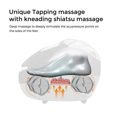 MARESE Massageador elétrico para os pés com vibração profunda, aquecimento, amassamento, compressão, ar, máquina de massagem, presente saudável, preto