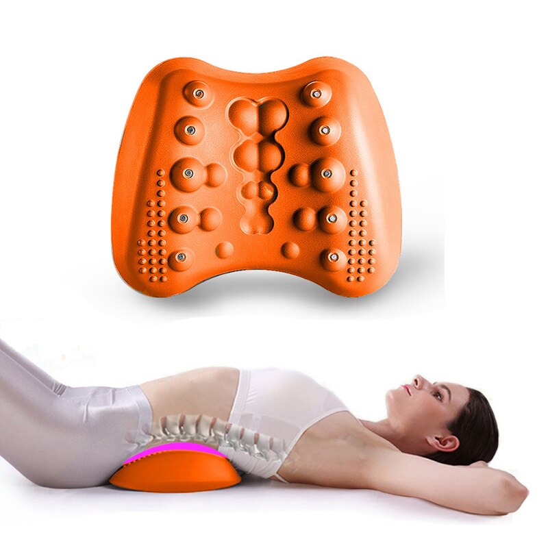 Waist Massager Roller Lumbar Disc Pain Spine Massage Pillow Correction Lumbar Traction Device Instrument Lumbar Back Massager