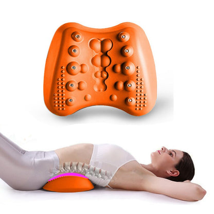 Waist Massager Roller Lumbar Disc Pain Spine Massage Pillow Correction Lumbar Traction Device Instrument Lumbar Back Massager