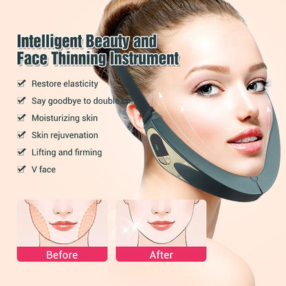 Intelligent Beauty Face Thinning Instrument Household V-face Face-lifting Artifact Facial Massager Lifting Firming Facial Skin