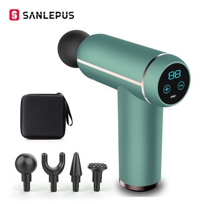 SANLEPUS Pistola de Massagem LCD Portátil Para o Corpo, Pescoço, Costas, Percussão Elétrica, Massageador de Tecido Profundo, Relaxamento Muscular, Fitness, Emagrecimento