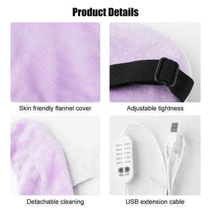 Heated Eye Mask,USB Eye Mask for Dry Eyes with Temperature &amp; Timer Control, Warm Compress Heating Pad for Sleep Dark Circles