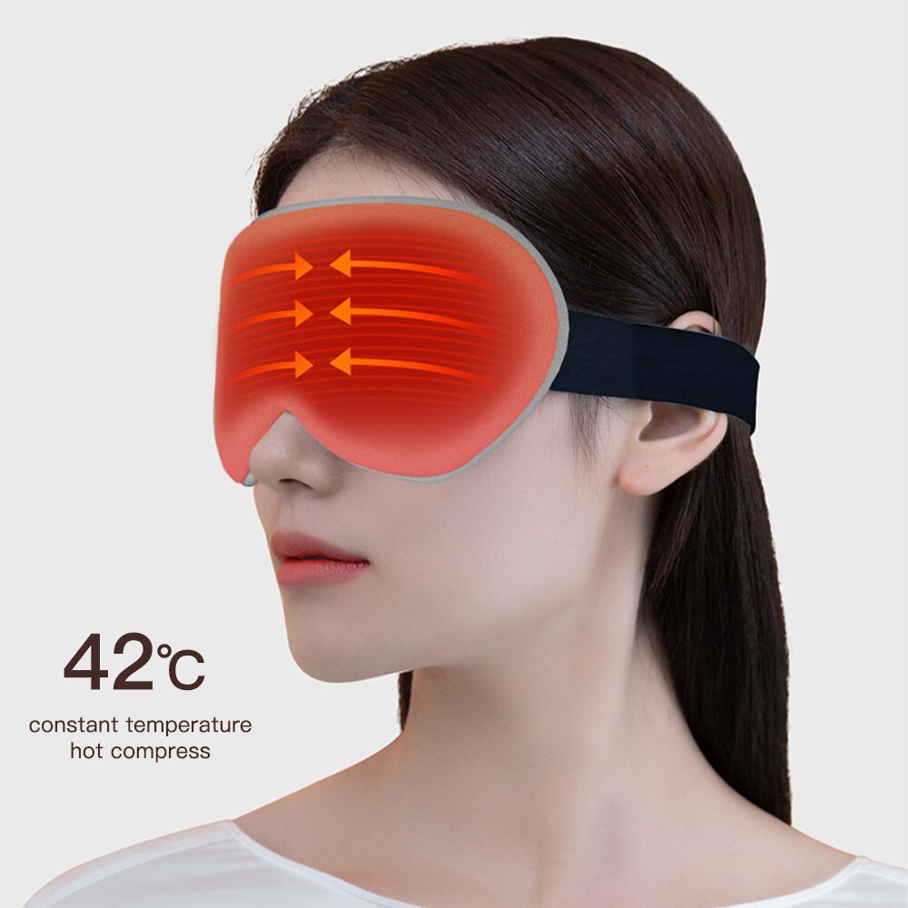 Novo 3D Smart Heating Eye Massager Vibration Eye Mask Aid Sleeping Acupressure Aliviar Fadiga Dark Circles Eye Care Compressa Quente