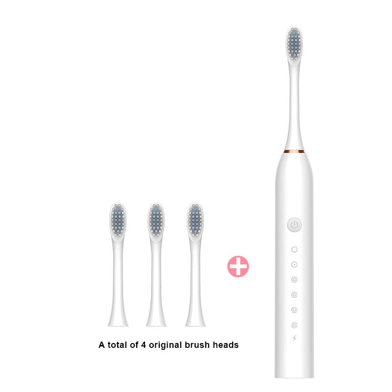 Sonic Electric Toothbrush Adult Smart Timing Tooth Brush Teeth Whitening Fast USB Rechargeable Toothbrush Replacement Head J189