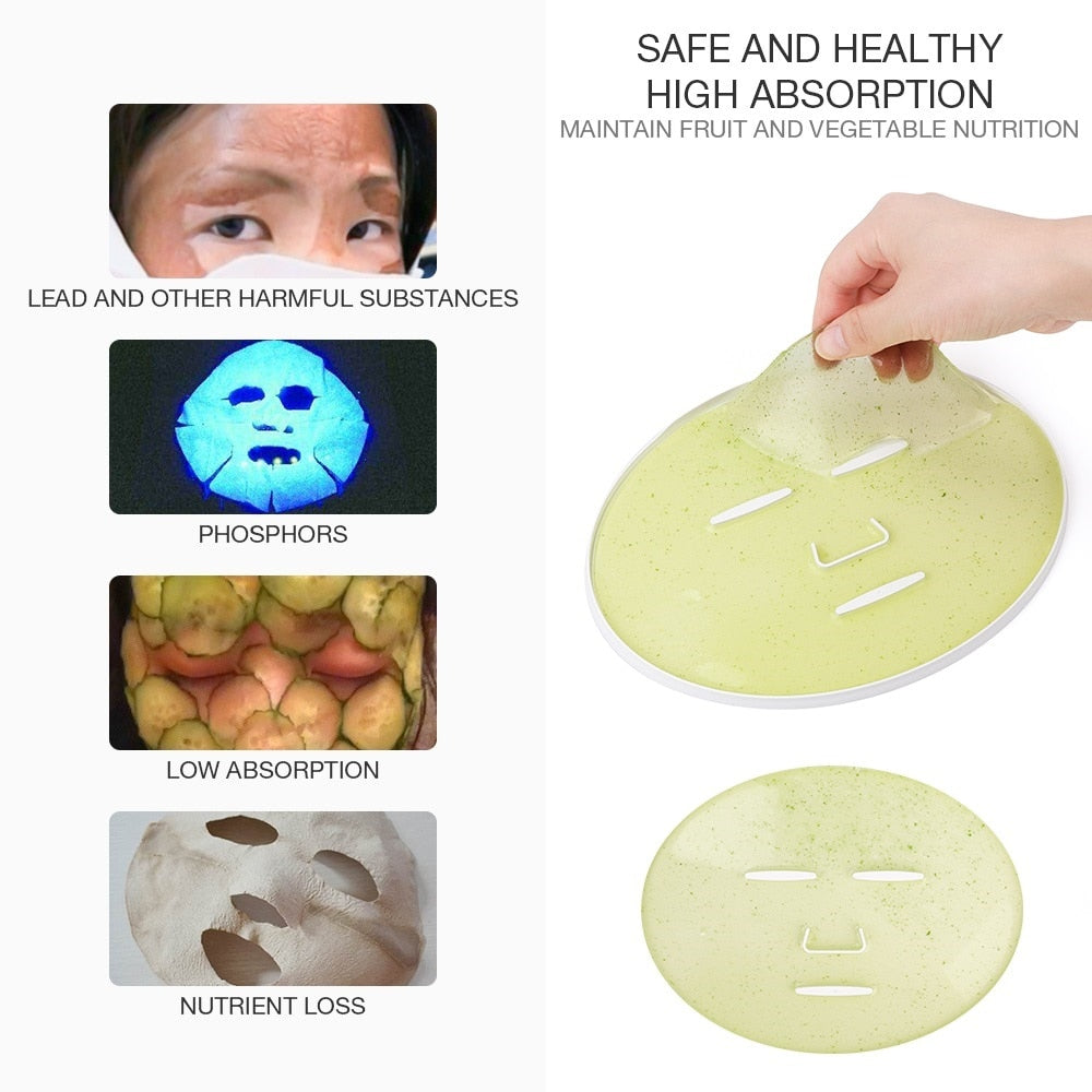 Máquina de máscara facial de frutas naturais autofabricada DIY Suco de vegetais Colágeno Máquina de máscara automática Uso doméstico Dispositivo de máscara para salão de beleza