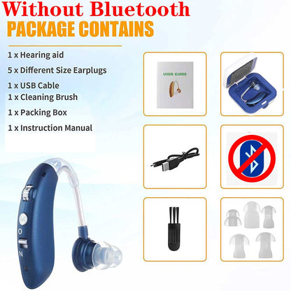 Without Bluetooth PACKAGE CONTAINS 1X Hearing aid 5 