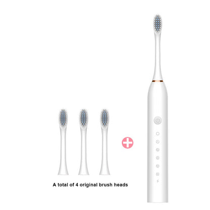 Sonic Electric Toothbrush for Adult Kids Timer Brush 6 Mode USB Charger Rechargeable Tooth Brushes Replacement Head JAVEMAY J189