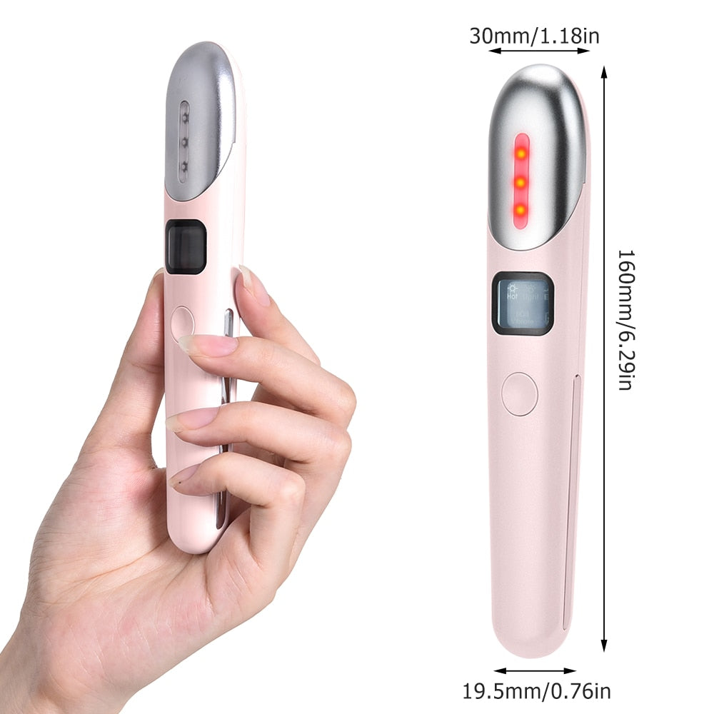 4 In 1 EMS Electric Eye Massager LED Photon Therapy Hot Compress Vibration Eye Massage Anti Dark Circle Wrinkles Beauty Device