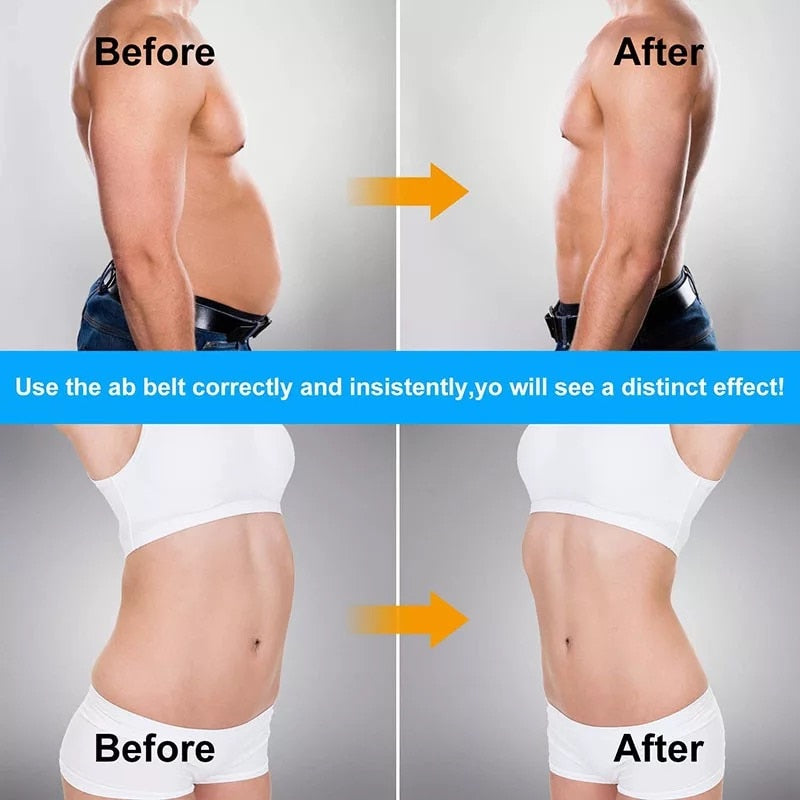 Before After Use the ab belt correctly and insistently,yo